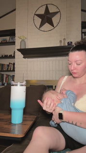 EasyJug | Hands-Free Breastfeeding Water Bottle with Long Straw